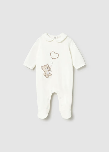 Pijama osito bordado recién nacida