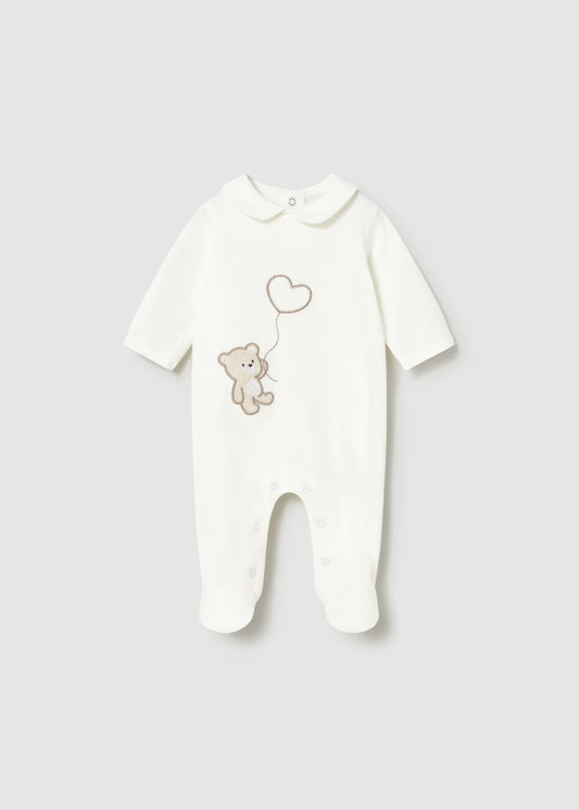 Pijama osito bordado recién nacida
