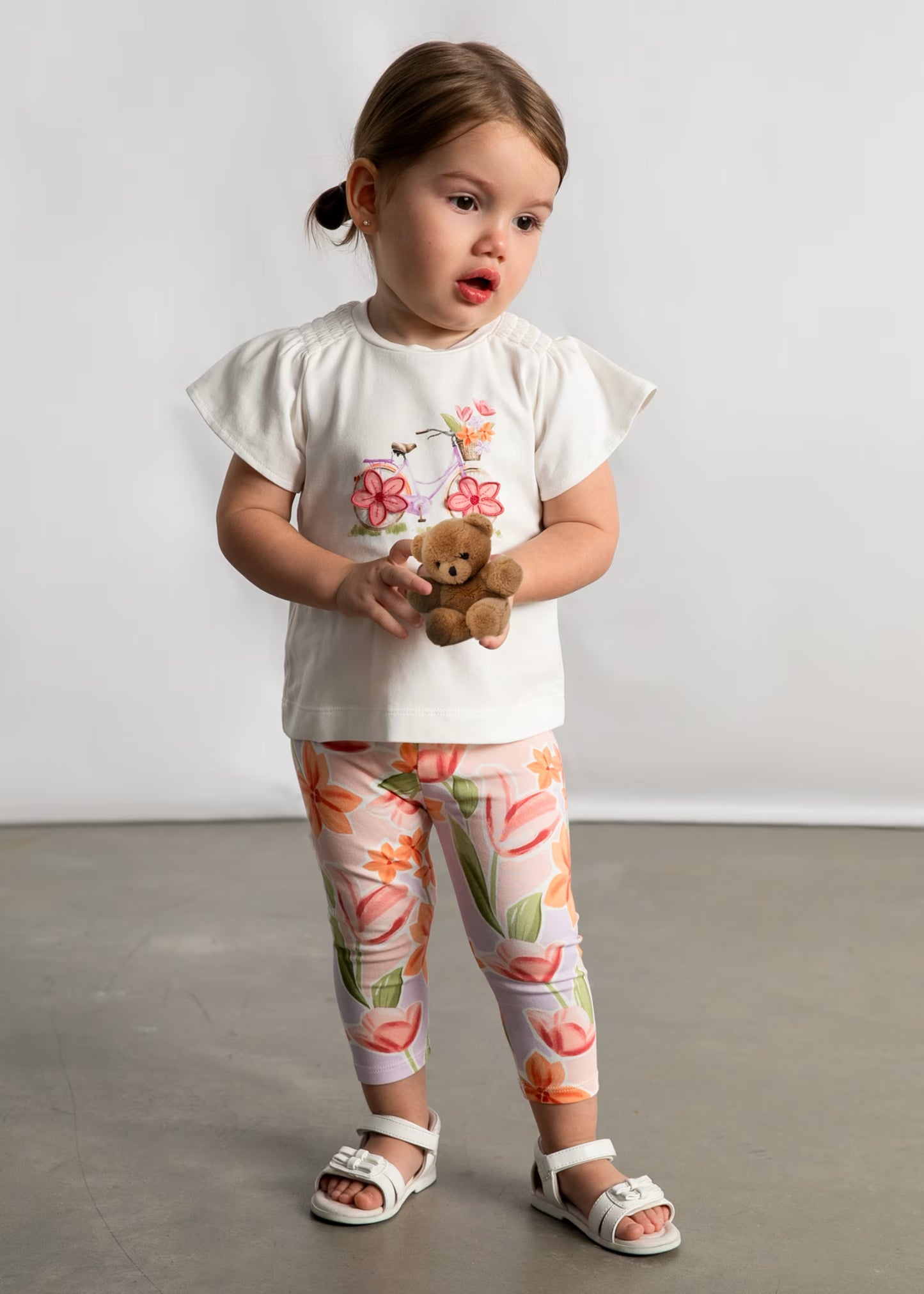 Conjunto legging y camiseta flor bebé