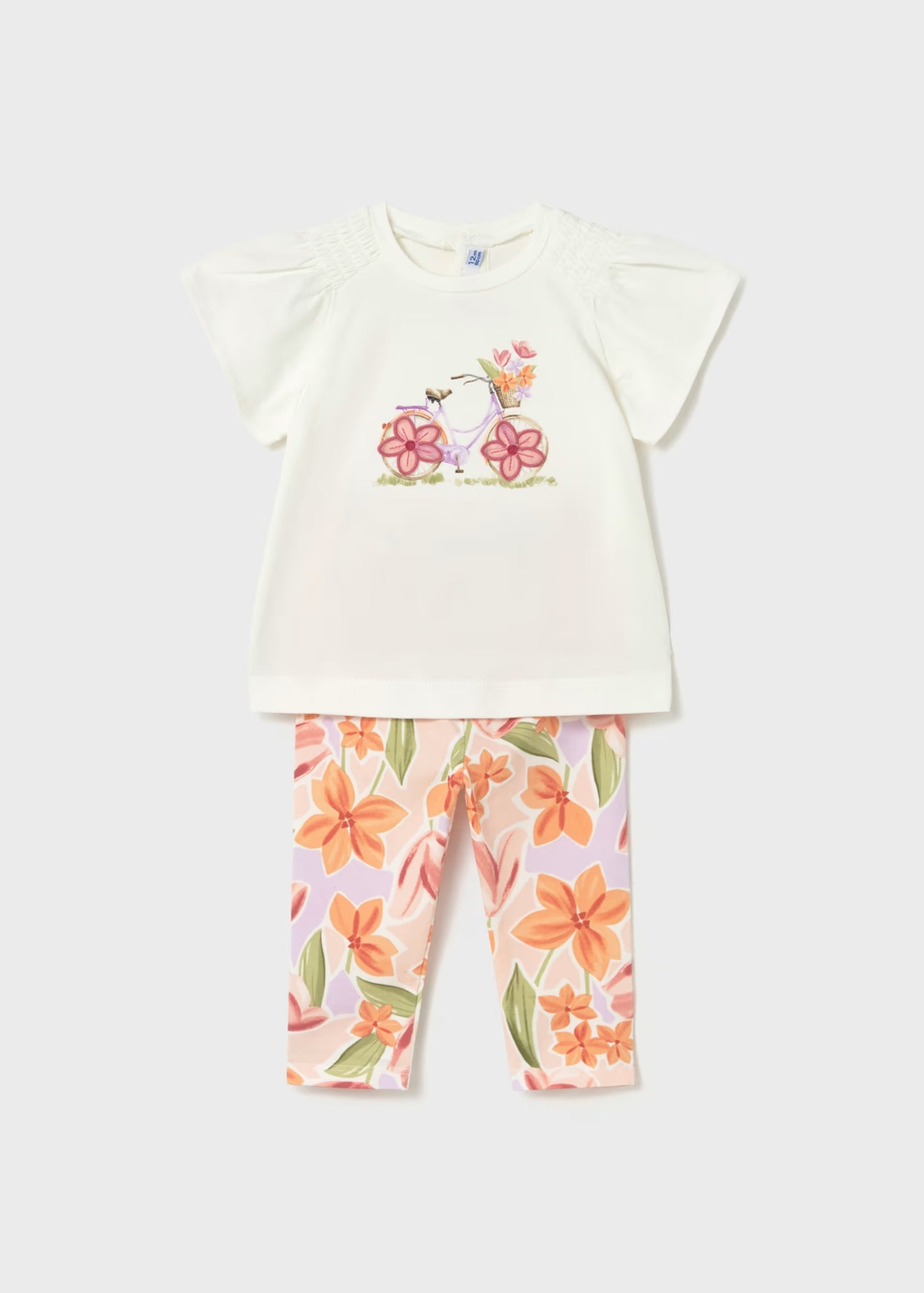 Conjunto legging y camiseta flor bebé