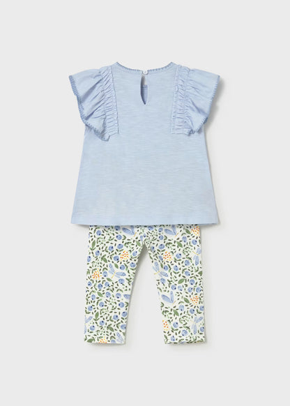 Conjunto legging estampado y camiseta bebé