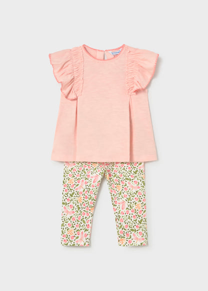 Conjunto legging estampado y camiseta bebé