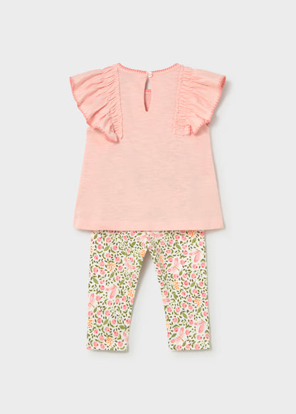 Conjunto legging estampado y camiseta bebé