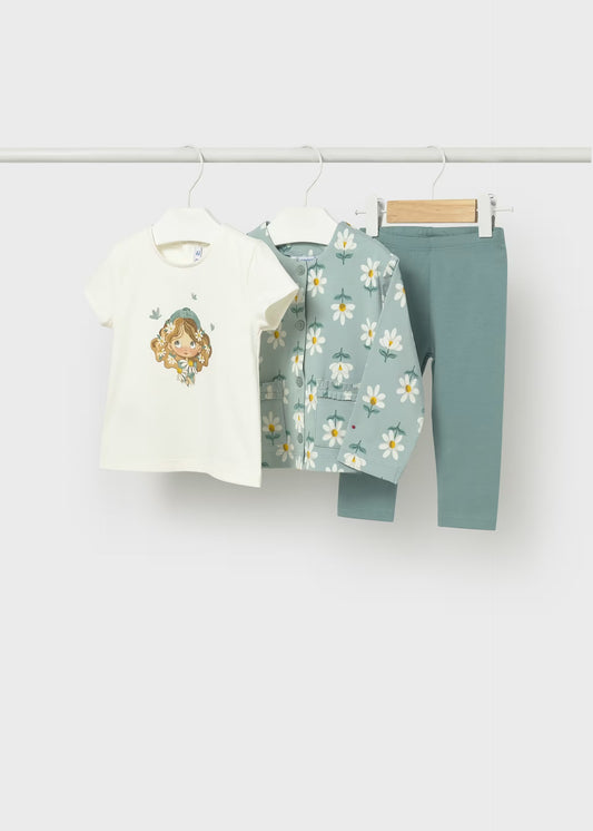 Conjunto 3 piezas con chaqueta bebé