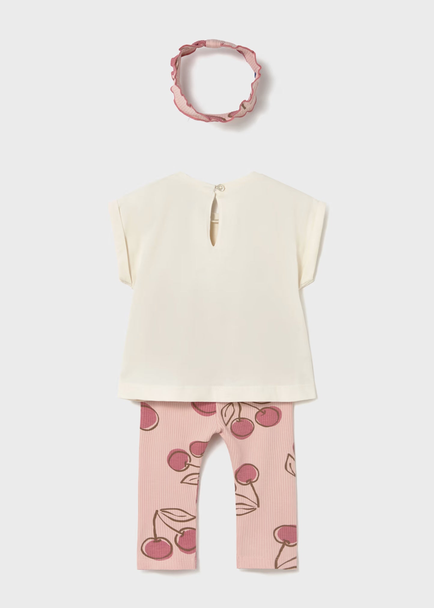 Conjunto 3 piezas con diadema bebé