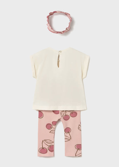 Conjunto 3 piezas con diadema bebé