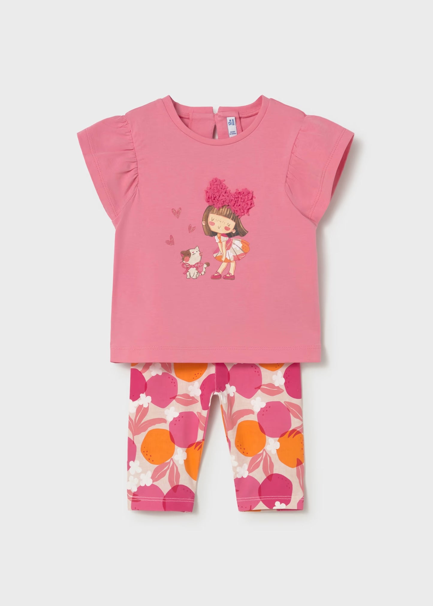 Conjunto legging estampado y camiseta bebé