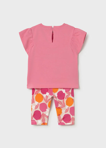 Conjunto legging estampado y camiseta bebé
