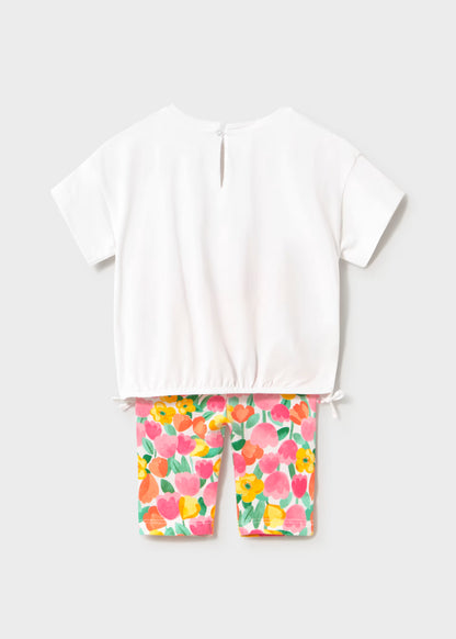 Conjunto legging estampado y camiseta bebé