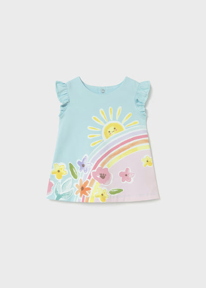 Vestido punto estampado recién nacida