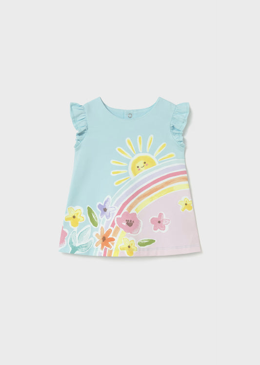 Vestido punto estampado recién nacida