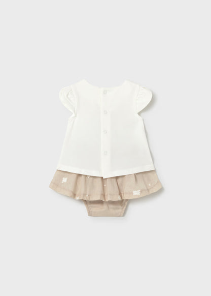 Conjunto falda y camiseta osito recién nacida