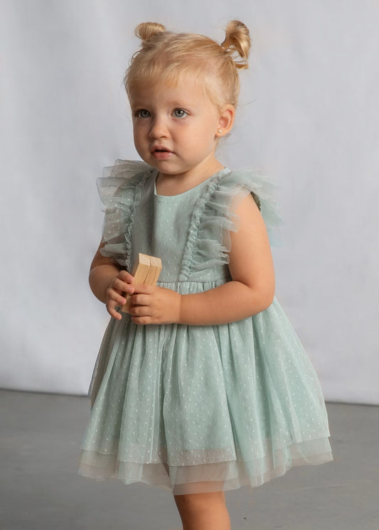 Vestido tul con diadema bebé