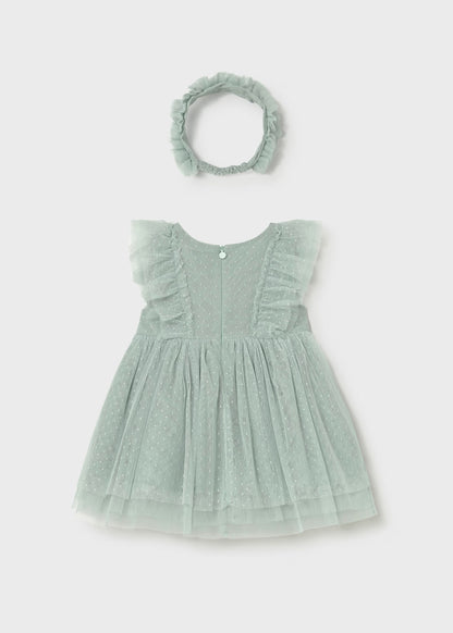 Vestido tul con diadema bebé