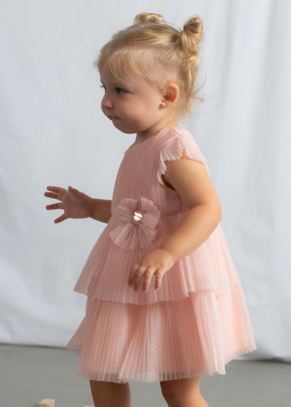 Vestido tul plisado bebé