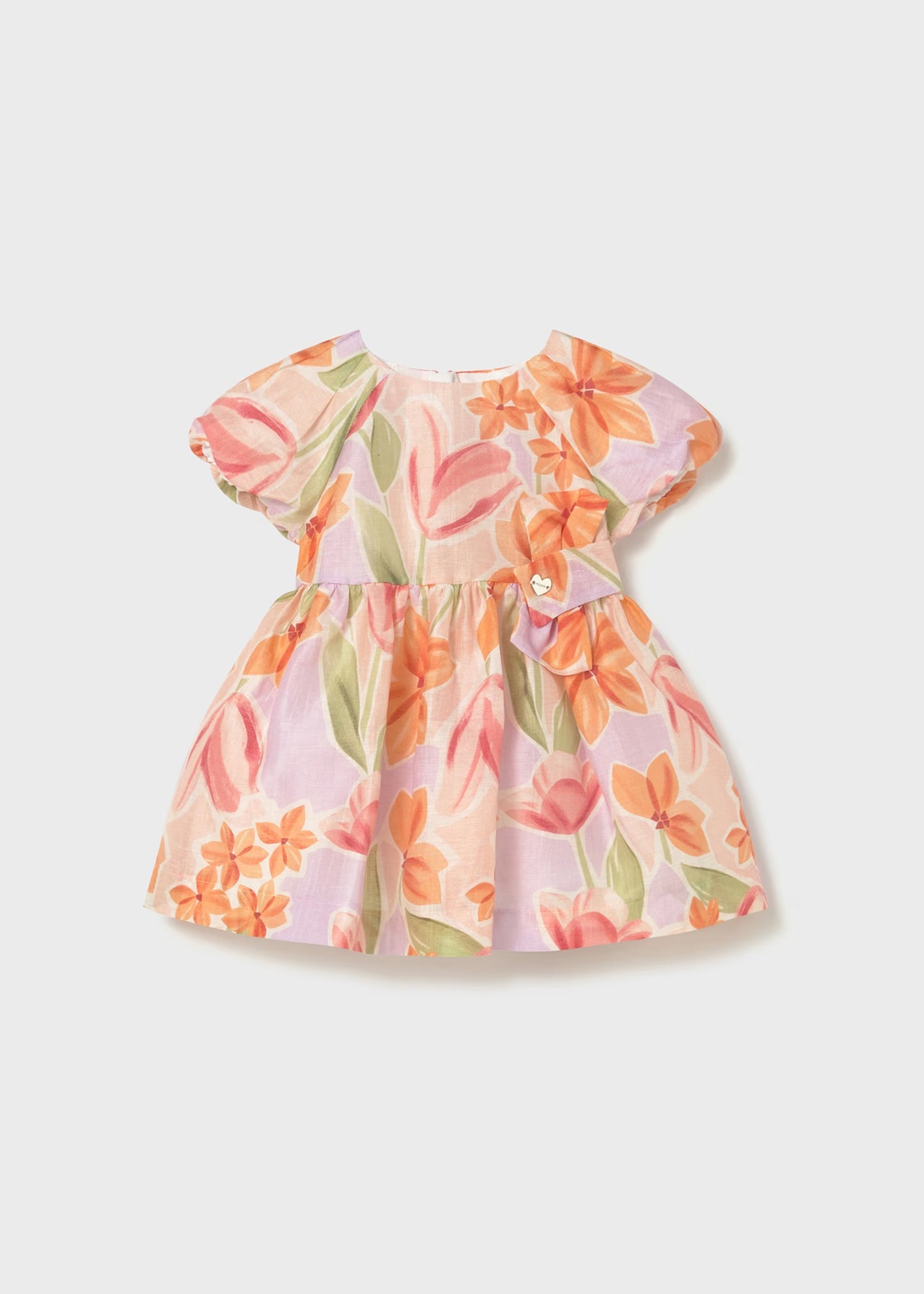 Vestido de ceremonia estampado flores bebé