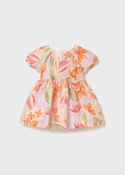 Vestido de ceremonia estampado flores bebé