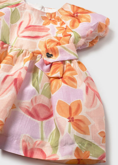 Vestido de ceremonia estampado flores bebé