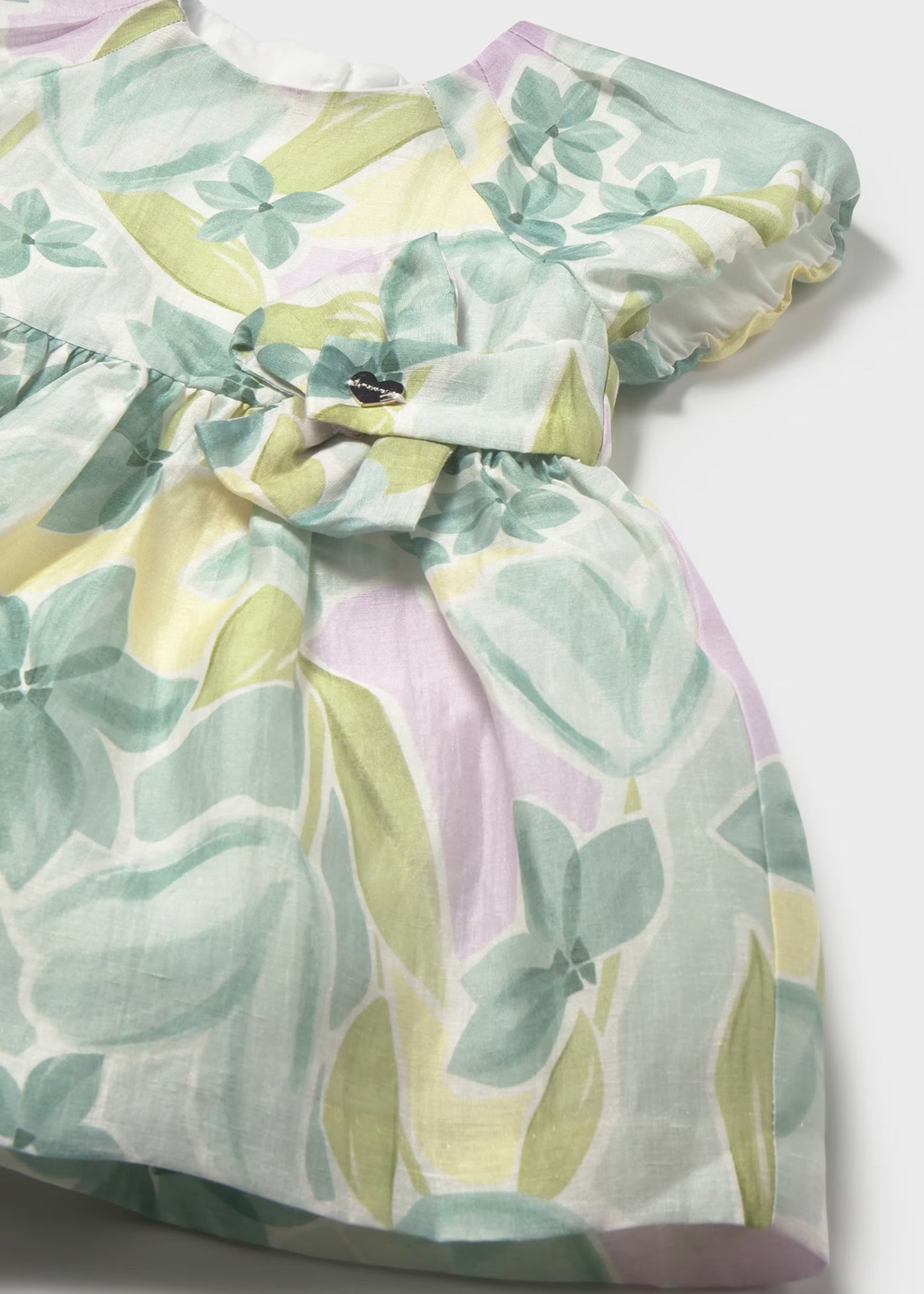Vestido de ceremonia estampado flores bebé