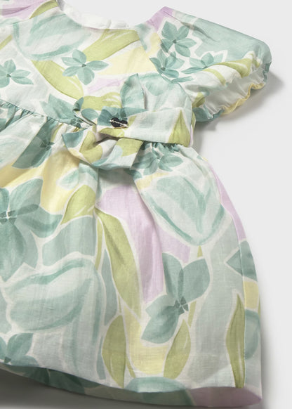 Vestido de ceremonia estampado flores bebé