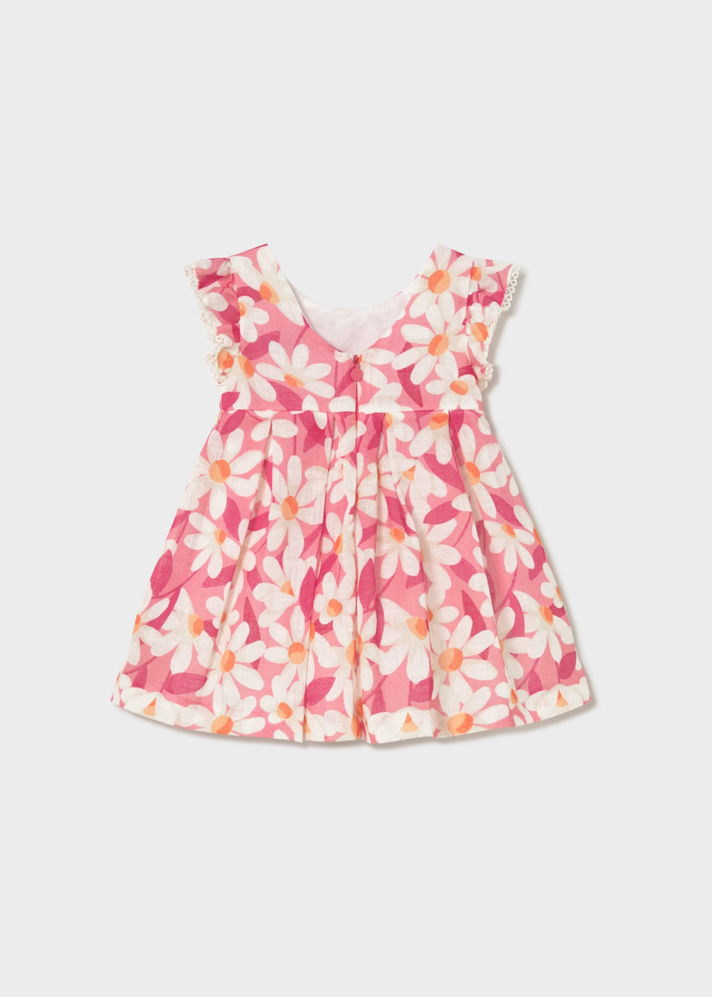 Vestido de ceremonia con volantes y estampado de flores bebé