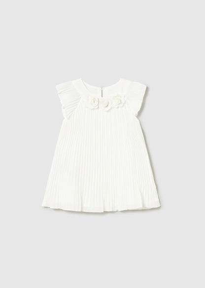 Vestido plisado con flores bebé