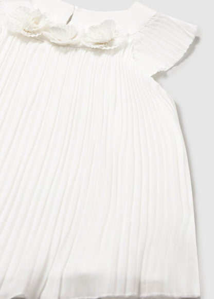 Vestido plisado con flores bebé