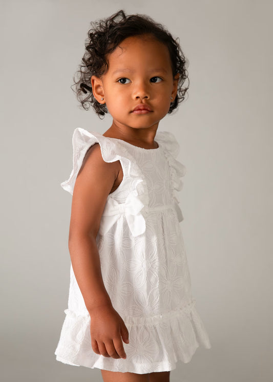Vestido de ceremonia bordado bebé