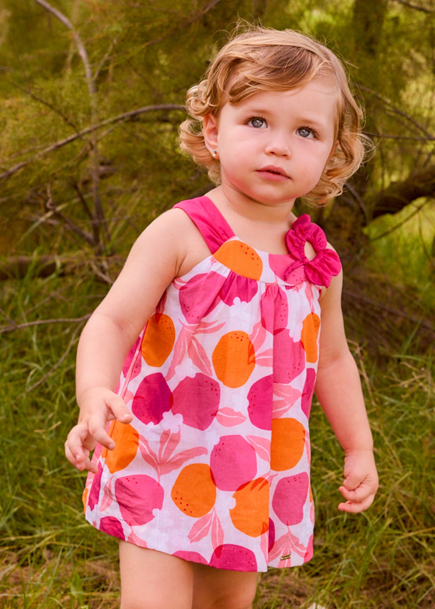 Vestido estampado flor bebé