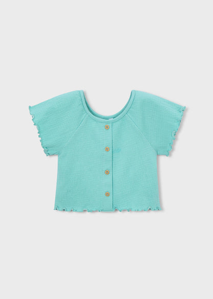 Camiseta con volantes niña