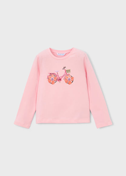 Camiseta de manga larga bicicleta niña