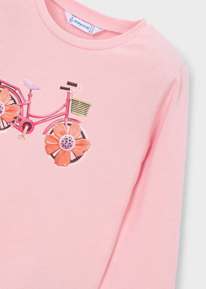 Camiseta de manga larga bicicleta niña