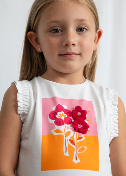 Camiseta flores niña