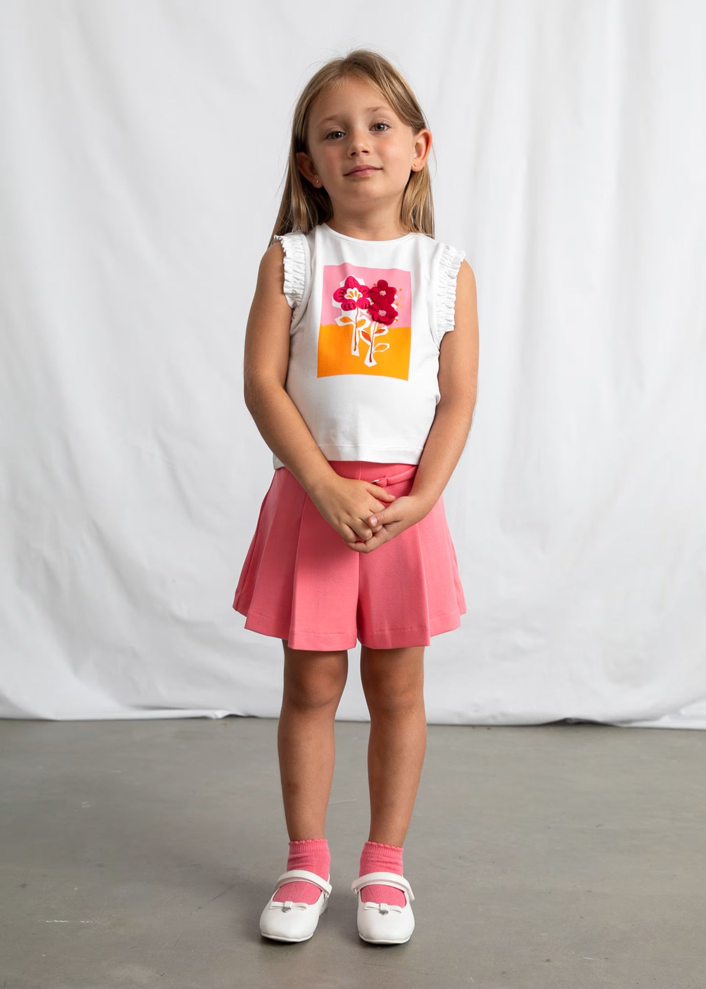 Camiseta flores niña