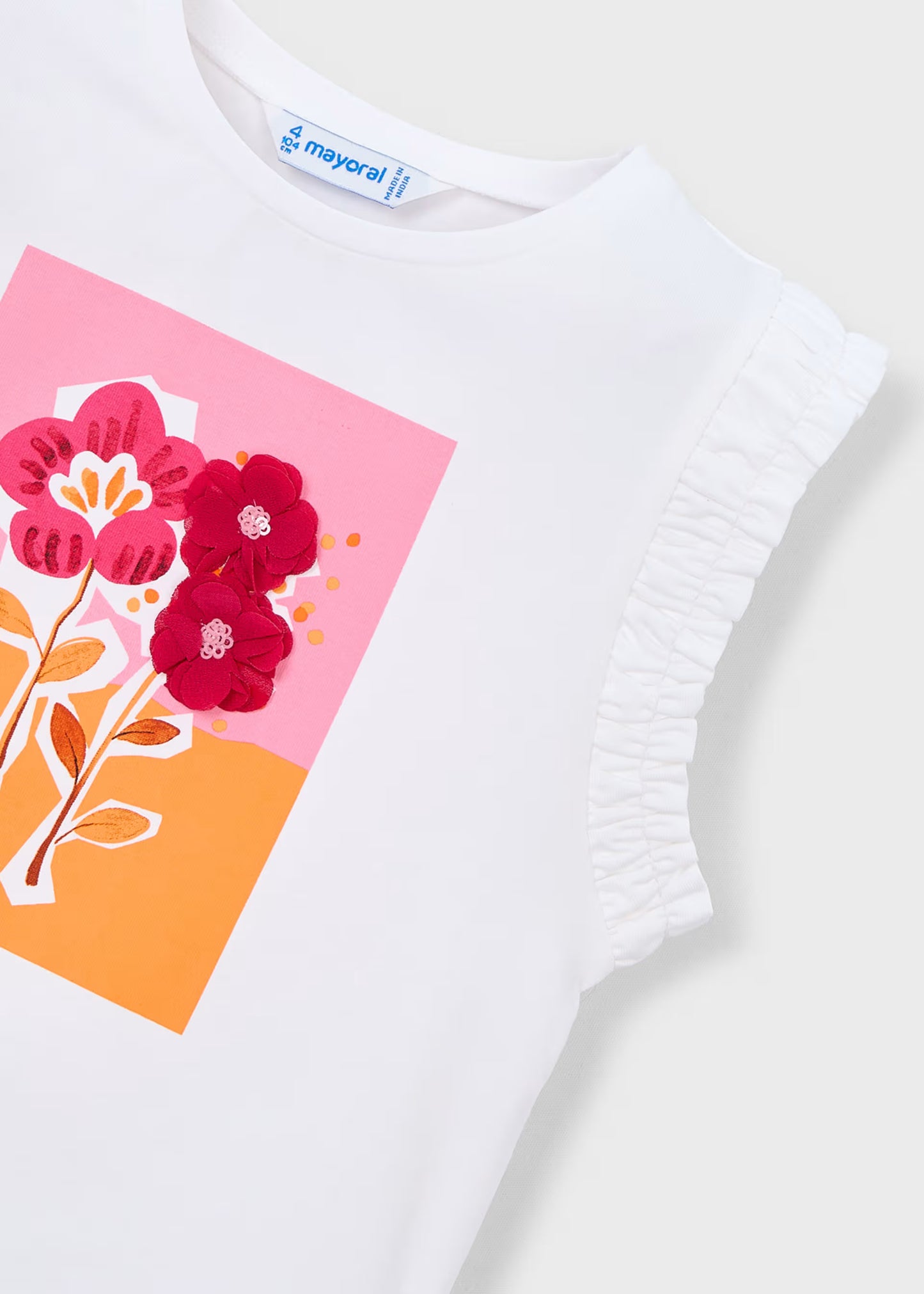 Camiseta flores niña