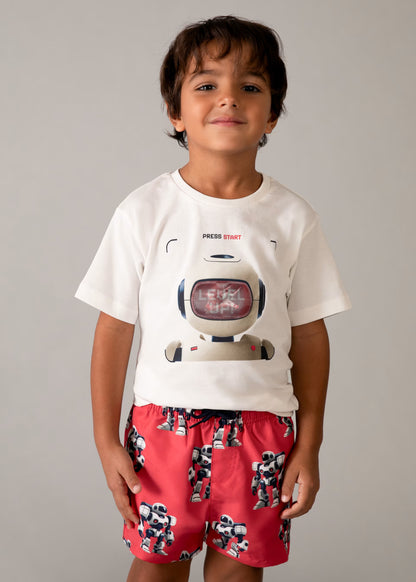 Camiseta interactiva robot niño