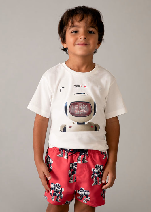 Camiseta interactiva robot niño