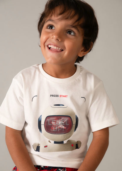 Camiseta interactiva robot niño