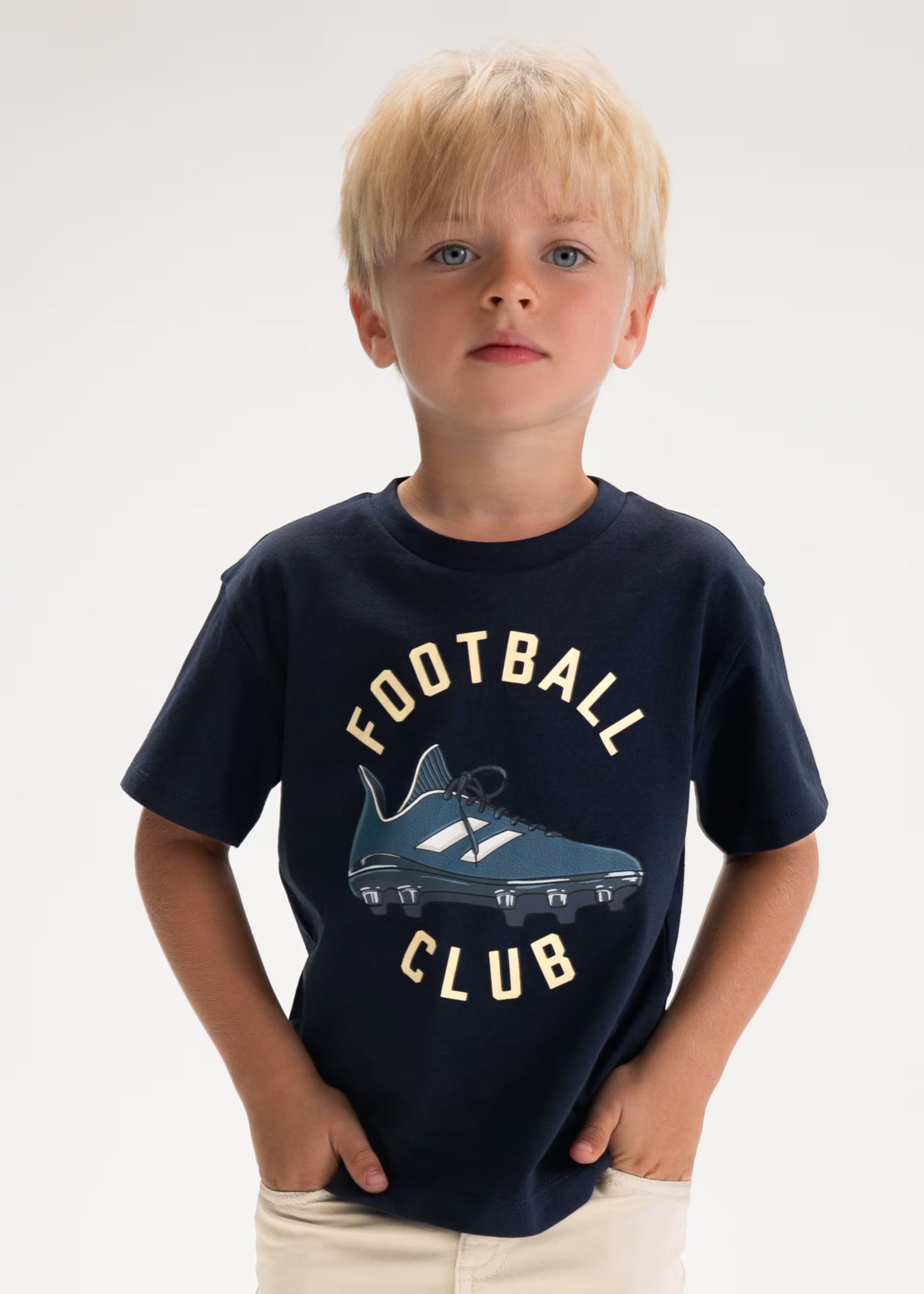 Camiseta botas de fútbol niño