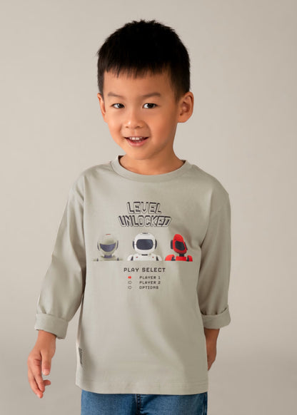 Camiseta manga larga serigrafía niño