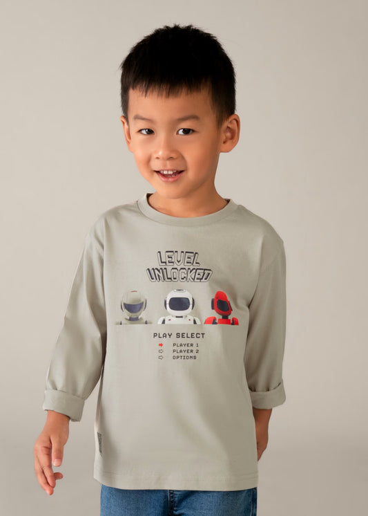 Camiseta manga larga serigrafía niño