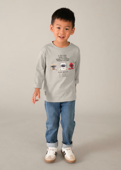 Camiseta manga larga serigrafía niño