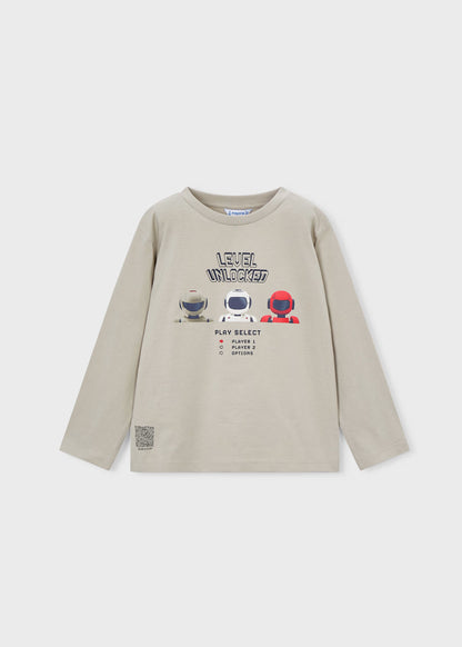 Camiseta manga larga serigrafía niño