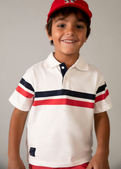 Polo con bandas decorativas niño