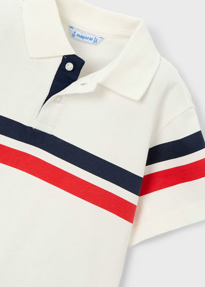 Polo con bandas decorativas niño