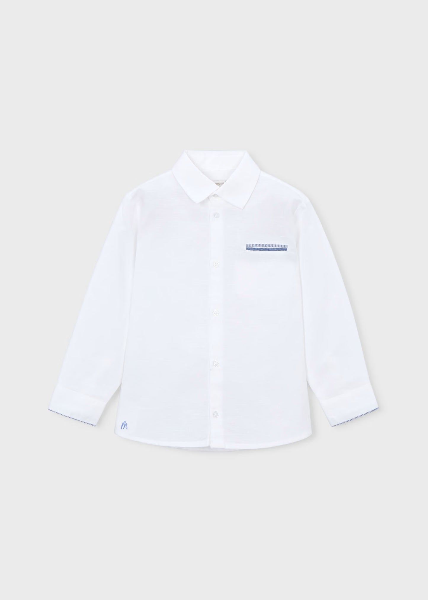 Camisa manga larga con lino vestir niño