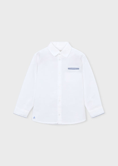 Camisa manga larga con lino vestir niño