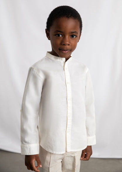 Camisa manga larga con lino niño