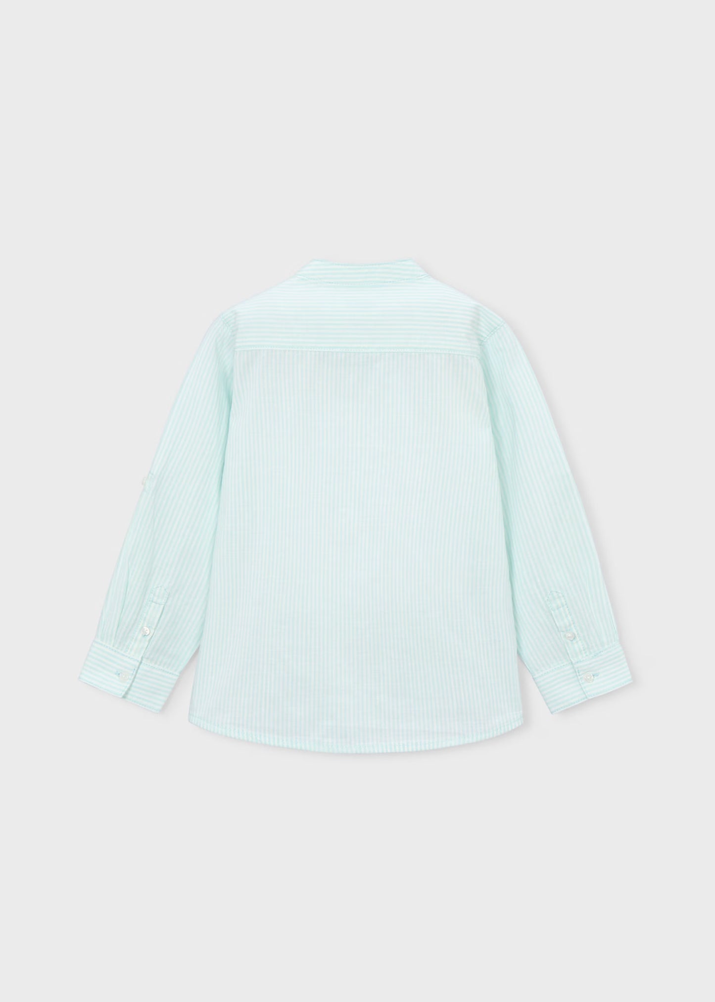 Camisa manga larga rayas cuello mao niño