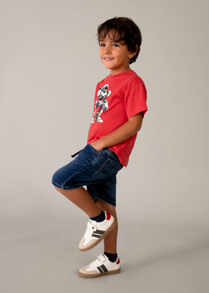 Bermuda vaquera jogger niño